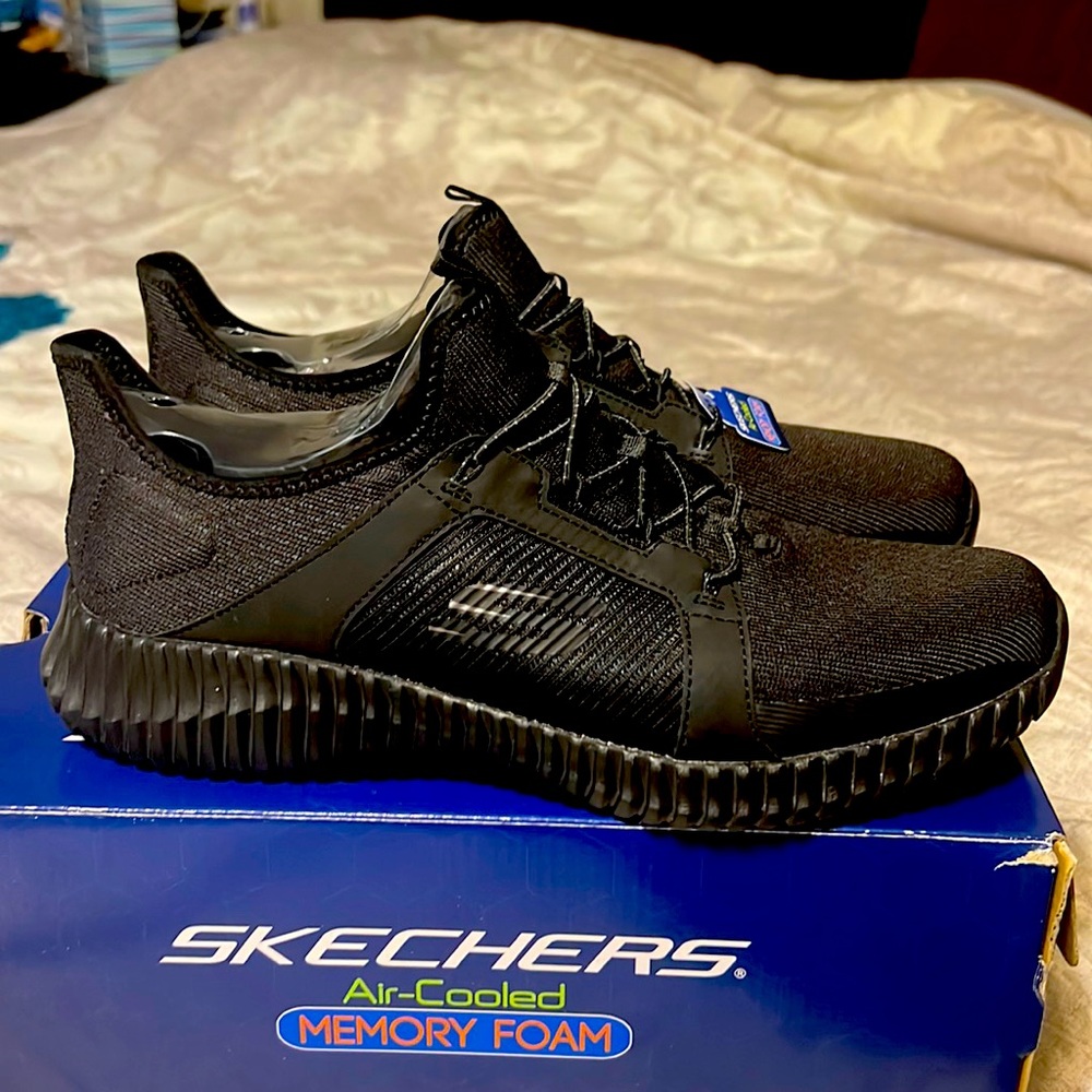 Skechers Elite Flex Men’s Shoes Black Size 9.5